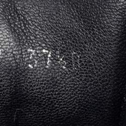 Pre Owned Alexander McQueen Black Leather Oversized Sneakers Size 37.5