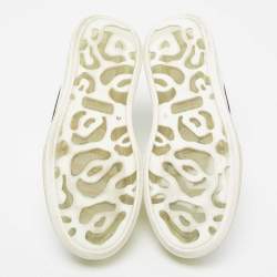 Pre Owned Alexander McQueen White Leather Oversized Low-Top Sneakers Size 40