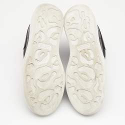 Pre Owned Alexander McQueen Black Leather Trainers Low Top Sneakers Size 38.5