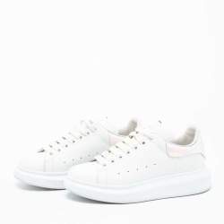 Pre Owned Alexander McQueen White Leather Sneakers Size 39