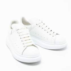 Pre Owned Alexander McQueen White Leather Sneakers Size 39