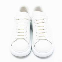 Pre Owned Alexander McQueen White Leather Sneakers Size 39