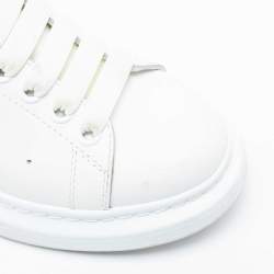 Pre Owned Alexander McQueen White Leather Sneakers Size 39