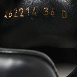 Pre Owned Alexander McQueen Black Leather Oversized Low-Top Sneakers Size 36