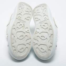 Pre Owned Alexander McQueen White Leather Lace Up Sneakers Size 36.5