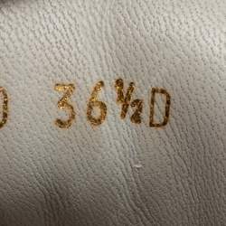 Pre Owned Alexander McQueen White Leather Lace Up Sneakers Size 36.5