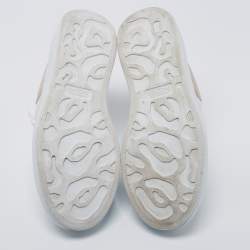 Pre Owned Alexander McQueen White Leather Oversized Sneakers Size 36