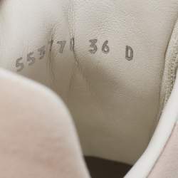 Pre Owned Alexander McQueen White Leather Oversized Sneakers Size 36