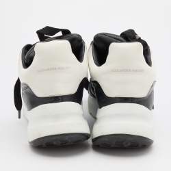 Pre Owned Alexander McQueen Black Leather Runner Sneakers Size 40.5