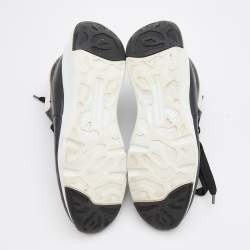 Pre Owned Alexander McQueen Black Leather Runner Sneakers Size 40.5