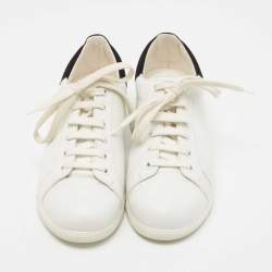 Pre Owned Alexander McQueen White Leather Low Top Sneakers Size 39.5 