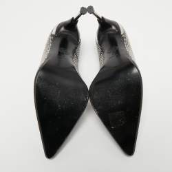 Pre Owned Alexander McQueen Black Leather Studded Pumps Size 37