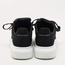 Pre Owned Alexander McQueen Black Knit Fabric Oversized Sneakers Size 36
