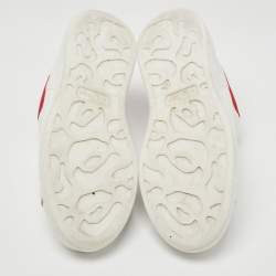 Pre Owned Alexander McQueen White Leather Oversized Sneakers Size 37.5