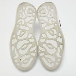 Pre Owned Alexander McQueen White Leather and Suede Larry Sneakers Size 38.5