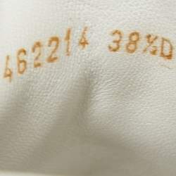 Pre Owned Alexander McQueen White Leather and Suede Larry Sneakers Size 38.5