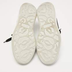 Pre Owned Alexander McQueen Black Leather Oversized Sneakers Size 38.5