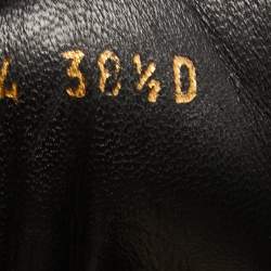 Pre Owned Alexander McQueen Black Leather Oversized Sneakers Size 38.5