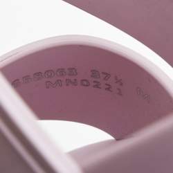 Pre Owned Alexander McQueen Purple Rubber Oversized Slides Size 37.5