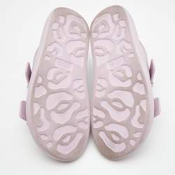 Pre Owned Alexander McQueen Purple Rubber Oversized Slides Size 37.5