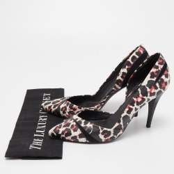 Alexander McQueen Tricolor Pixel Print Leather Lex D'orsay Pumps Size 38