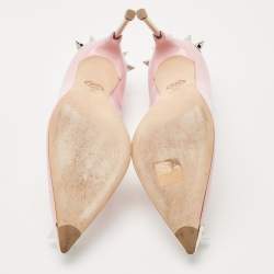 Pre Owned Alexander McQueen Pink Leather Spike Pumps Size 39