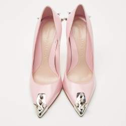 Pre Owned Alexander McQueen Pink Leather Spike Pumps Size 39