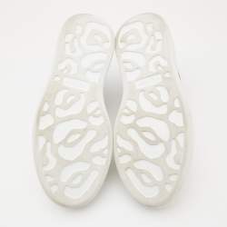 Pre Owned Alexander McQueen White Leather Oversized Sneakers Size 37.5