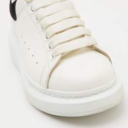 Pre Owned Alexander McQueen White Leather Oversized Sneakers Size 37.5