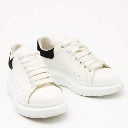 Pre Owned Alexander McQueen White Leather Oversized Sneakers Size 37.5