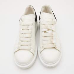 Pre Owned Alexander McQueen White Leather Oversized Sneakers Size 37.5