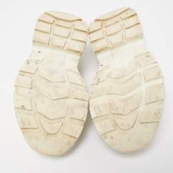 Pre Owned Alexander McQueen Black / White Canvas Tread Slick Low Top Sneakers Size 35