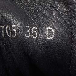 Pre Owned Alexander McQueen Black / White Canvas Tread Slick Low Top Sneakers Size 35