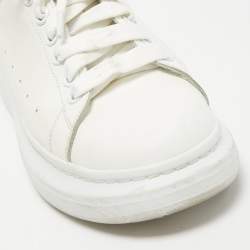 Alexander McQueen White Leather and Suede Oversized Low-Top Sneakers Size 40