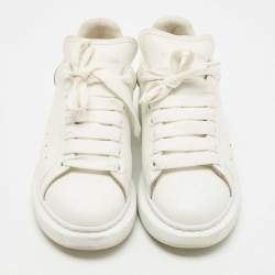 Pre Owned Alexander McQueen White Leather Oversized Sneakers Size 36.5