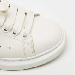 Pre Owned Alexander McQueen White Leather Oversized Sneakers Size 36.5