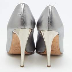Alexander McQueen Metallic Leather Pointed Toe Pumps Size 38.5