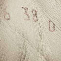 Pre Owned Alexander McQueen White Leather and Iridescent PVC Chunky Sneakers Size 38