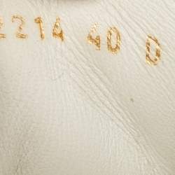 Pre Owned Alexander McQueen White/Gold Leather Oversized Sneakers Size 40