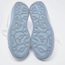 Pre Owned Alexander McQueen White Leather Oversized Sneakers Size 37.5