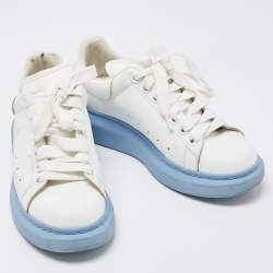 Pre Owned Alexander McQueen White Leather Oversized Sneakers Size 37.5