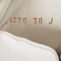 Pre Owned Alexander McQueen White Leather Oversize Lace Up Sneakers Size 38