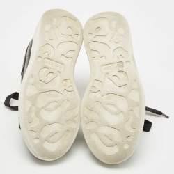 Pre Owned Alexander McQueen Black Leather Oversized Sneakers Size 35.5