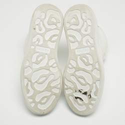 Alexander McQueen White Leather High Top Sneakers Size 36.5
