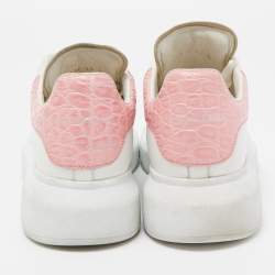 Pre Owned Alexander McQueen White Leather Oversized Low Top Sneakers Size 39