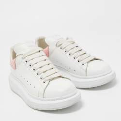 Pre Owned Alexander McQueen White Leather Oversized Low Top Sneakers Size 39