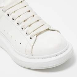 Pre Owned Alexander McQueen White Leather Oversized Low Top Sneakers Size 39