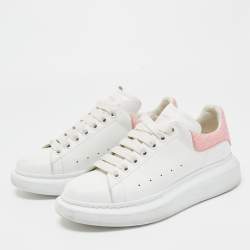 Pre Owned Alexander McQueen White Leather Oversized Low Top Sneakers Size 39