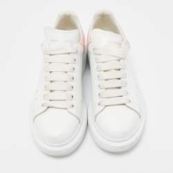 Pre Owned Alexander McQueen White Leather Oversized Low Top Sneakers Size 39