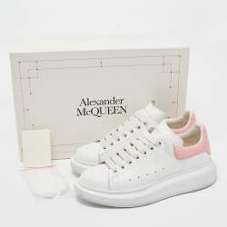 Pre Owned Alexander McQueen White Leather Oversized Low Top Sneakers Size 39